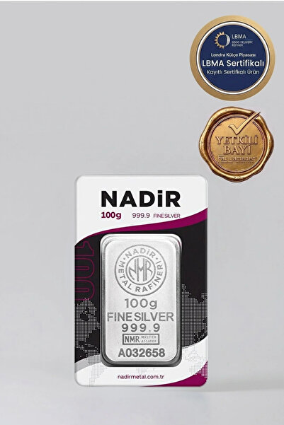Nadir Gold 100 gr Külçe Gümüş