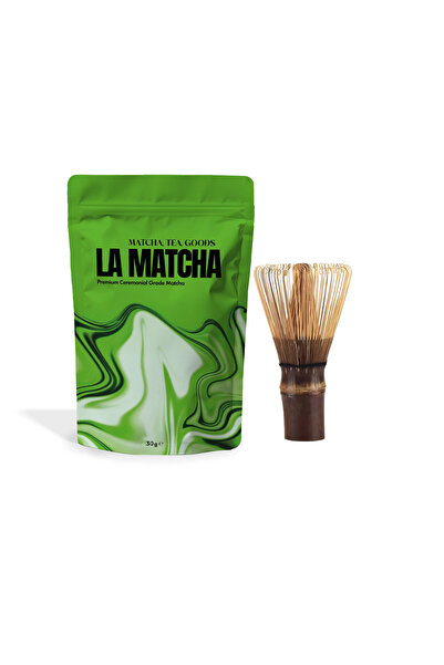LA MATCHA ماتشا من الدرجة الاحتفالية 30 جرام + خفاقة ماتشا (تشاسن)