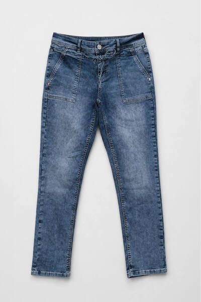 Bluewhite Ženske pantalone sa vezanjem Sa likrom Jean