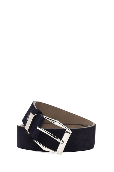 Derimod Men's Navy Blue Suede Leather Belt 000A2D1307710
