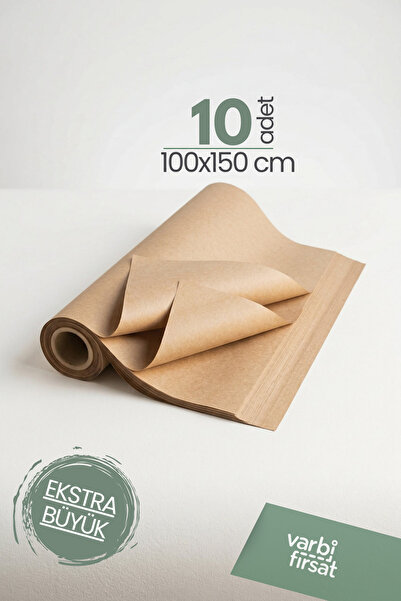 Varbifırsat 10 Adet 100x150 cm Kraft Ambalaj Kağıdı | Paketleme, Çeyiz, Hediy...