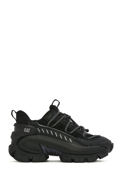 Caterpillar Ανδρικό μαύρο δερμάτινο sneaker Intruder Max με χοντρή σόλα και κ...