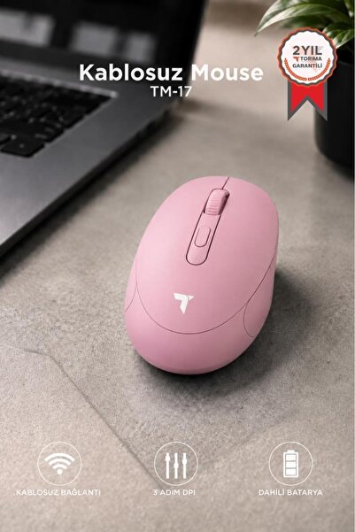 Torima Mouse Çift Modlu Sessiz Kablosuz Fare TM17 Pembe