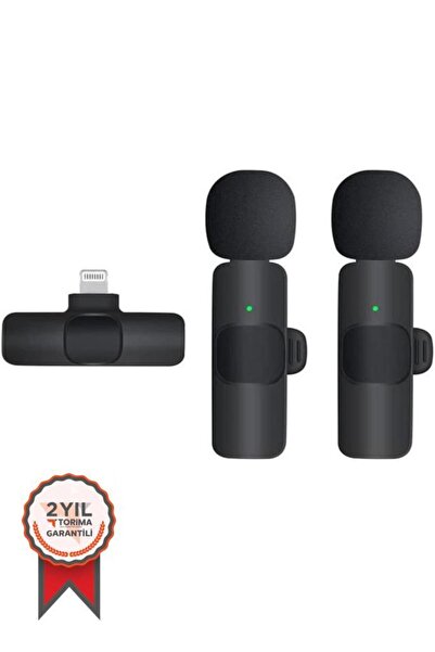 Torima Mini Yaka Mikrofonu Lightning 2 Adet Taşınabilir Mikrofon K9
