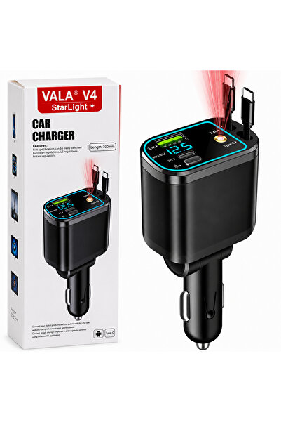 VALA Încărcător auto cu proiector Starlight 5 în 1, ® V4F Starlight 5 în 1, Î...