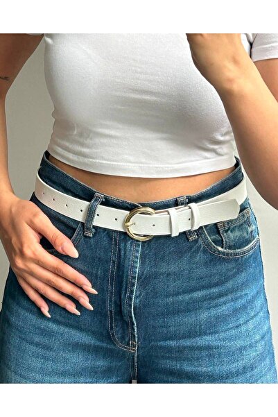 LİA KEMER Merge Oval Buckle Jacket Belt, Dress Belt, Trouser Belt