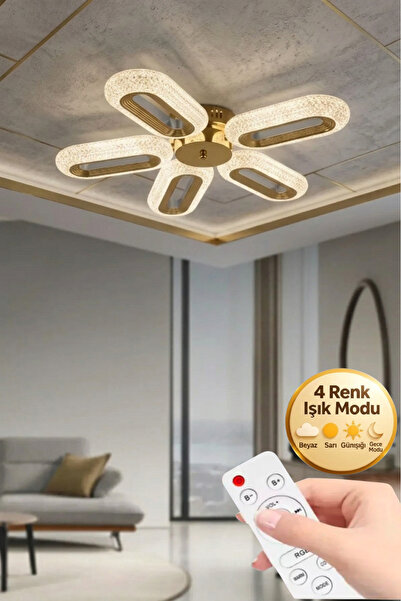 Lumia Lighting Eclipse Model 5"li Gold Kumandalı 3 Renk Modu Ledli Modern Tav...