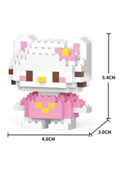 Bricks make a wise life Hello Kitty 3D Yapboz Puzzle Hediyelik - Kutulu Ambal...