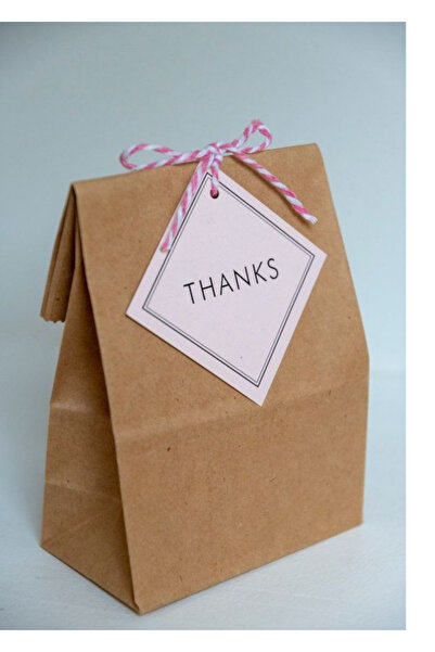 Dekals Square Bottom (Upright Standing) Thick Kraft Gift Paper Paper Bag Size 12x24 10 Pieces