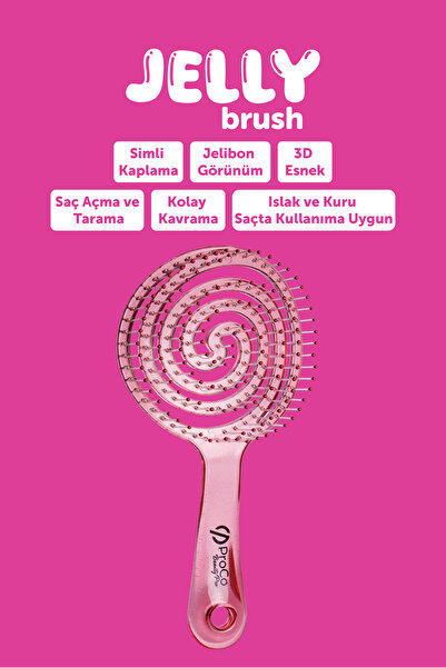 PROCO Perie de păr Beauty Pro JELLY - Perie de păr tridimensională 3D flexibi...