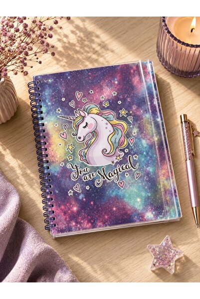 4nio ČAROBNA NOTEBOOK SA JEDNOROGOM I NAVLAKOM