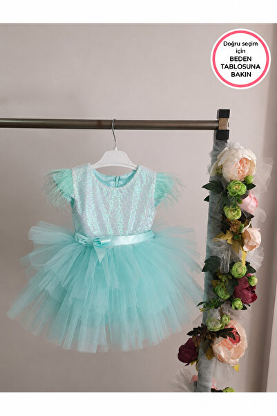 Kidstore Kız Çocuk Eteği Kat Kat Elbise