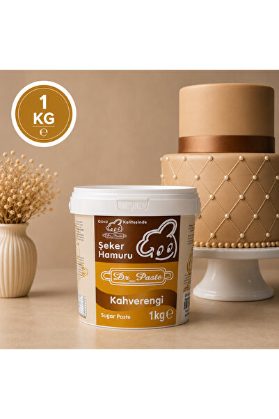 Dr.Paste Dr Paste Kahverengi Şeker Hamuru 1 Kg – Pasta Kaplama ve Figür Yapım...