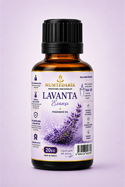 MUMTEDARİK Lavanta Kokulu Premium Mum Esansı 20 ml