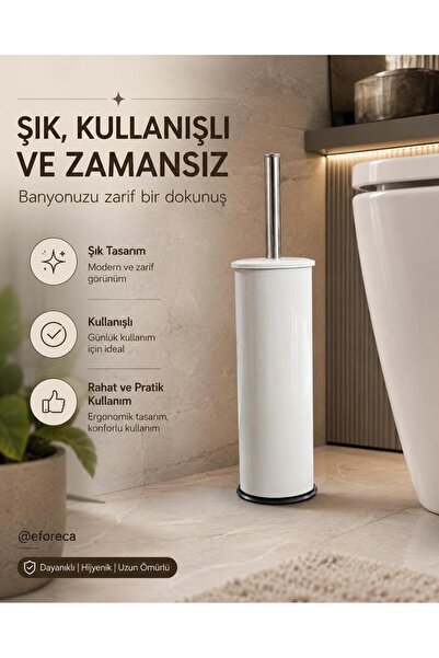 Eforeca Beyaz Wc Fırçalık