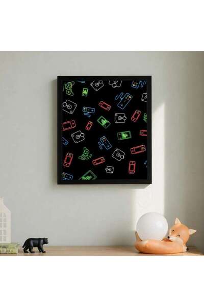 PAN HOME Gizmo Game Led Framed Wall Art 43x43cm - Multicolor