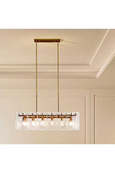 PAN HOME Grossvenor Handcrafted Glass 12-light E27 Luxury Chandelier 118x43x3...
