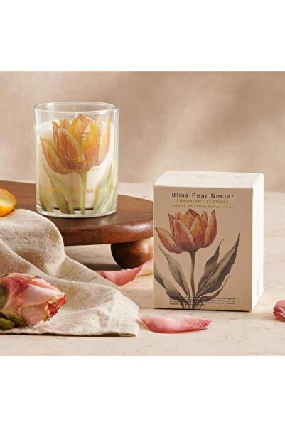 PAN HOME شمعة معطرة برائحة عصير الكمثرى من بليس في وعاء زجاجي 198 جرام - لون ...