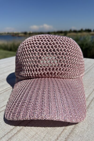 Mollycrush Pălărie cu găuri, cu sclipici, Dusty Rose, pentru femei |   Modelu...