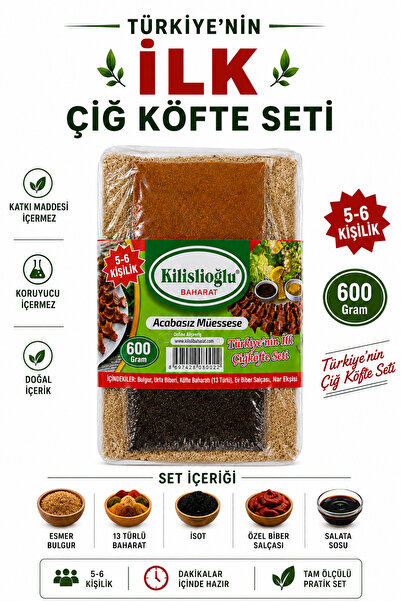 KİLİSLİOĞLU BAHARAT Çiğköfte Seti 5-6 Kişilik 600gr | Çiğ Köfte Seti