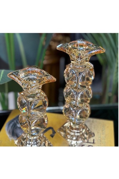 zepce design 2'li Kristal Mumluk&Şamdan