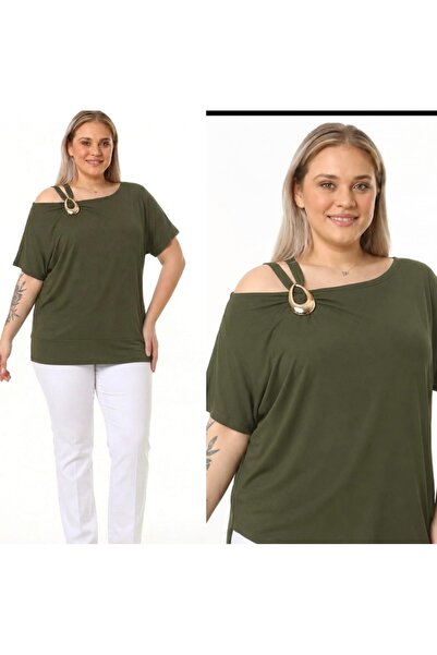 Esina Women's Viscose Blouse with Shoulder Straps and Buckle