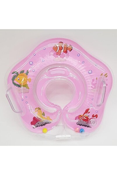 Beyaz At Bermuda Bebek Yüzme Havuz Boyun Simidi 37 Cm - Pembe
