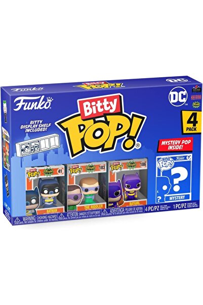 Funko Bitty POP! DC - Batgirl, 4-Pack - Batman, Batgirl, the Riddler and A Su...