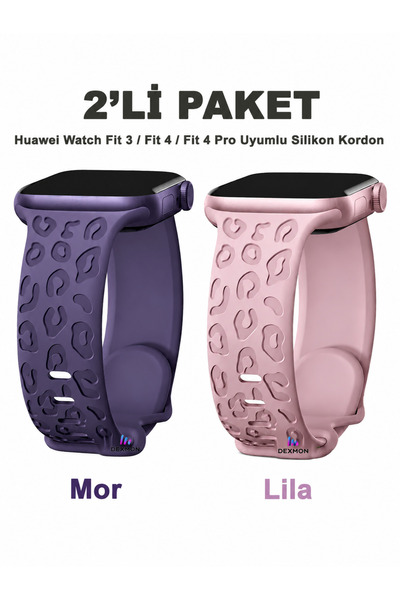 Dexmon Huawei Watch Fit 3 / Fit 4 / Fit 4 Pro / Fit 5 / Fit 5 Pro Uyumlu Leop...