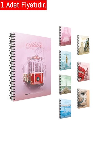 Gıpta Megapol Hardcover Spr. Notebook 17X24 100 str. Prugasti