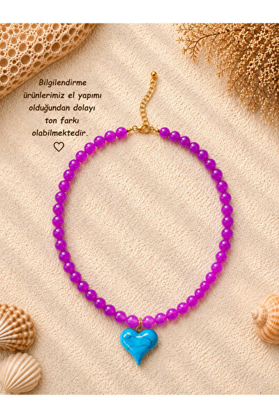 i&s design Murano Kalp Kolye Mavi