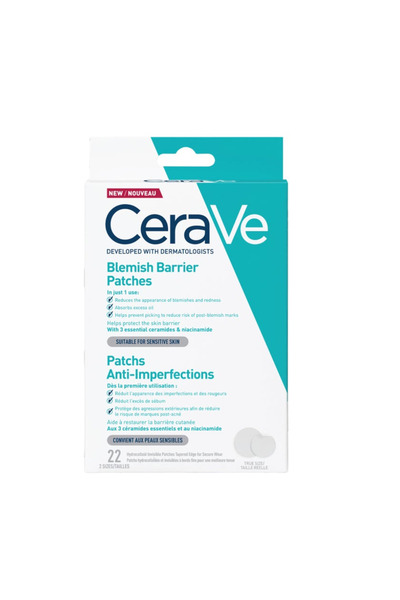 CeraVe لاصقات بليميش بارير 22 قطعة