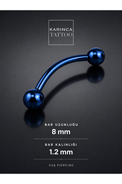 Karınca Piercing Lacivert Mavi Kulak Conch Orbital Snug Kıkırdak Kaş Piercing