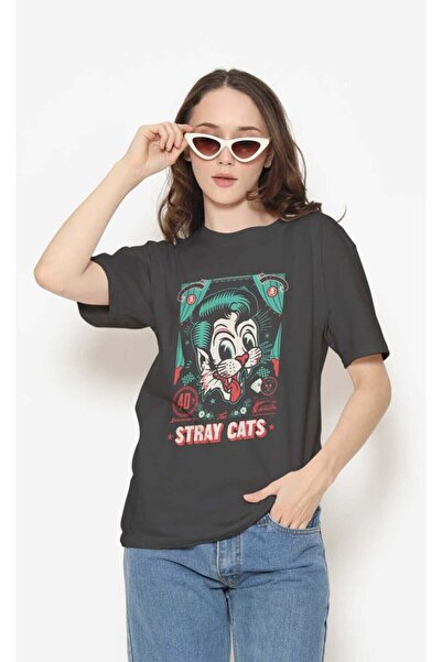 buzagi tasarım ürünleri Stray Regular Mold Black Unisex T-Shirt