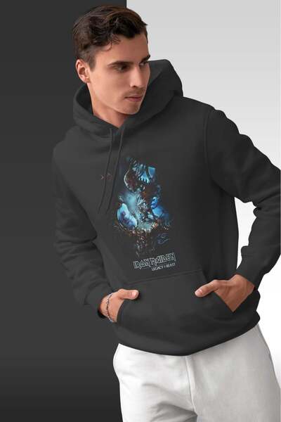 buzagi tasarım ürünleri Iron Maiden Oversize Hooded Unisex Sweatshirt