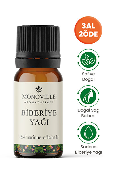 Monoville Biberiye Uçucu Yağı 10 ml Saf ve Doğal (Rosemary Essential Oil)