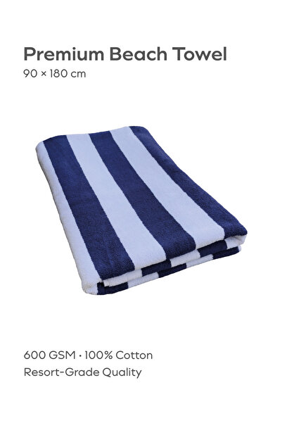 GULF ASIAN HOSPITALITY Heavyweight 600 GSM Cotton Terry Beach Towel 90 x 180 ...