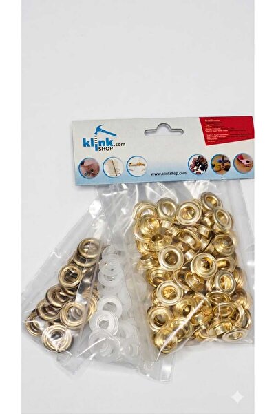 Klinkshop 24 Numara Kuşgözü (9,5 MM) Gold- 100 Adet Aparatsız Malzeme Paketi ...
