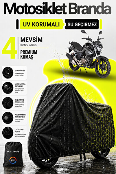 Motobros قماش القنب للدراجات النارية Mondial Drift L أسود مقاوم للماء ومتين (...