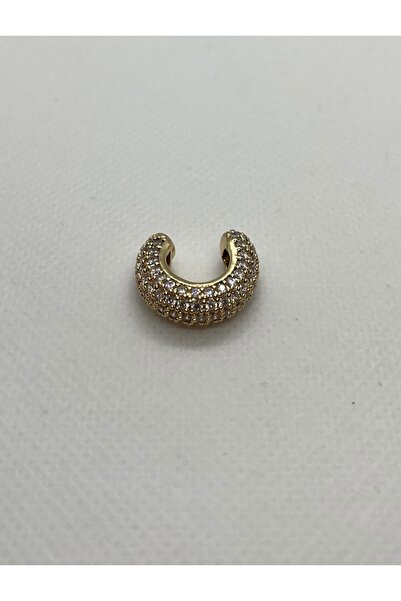 Vivante Zirkon Taşlı Bombeli Ear Cuff Kıkırdak Küpe Deldirme Gerektirmeyen Ka...