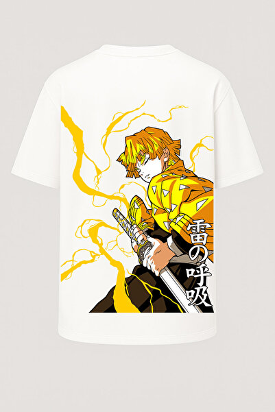 nirvoda Tricou oversize Zenitsu – Thunder Breathing Demon Slayer - Imprimare ...