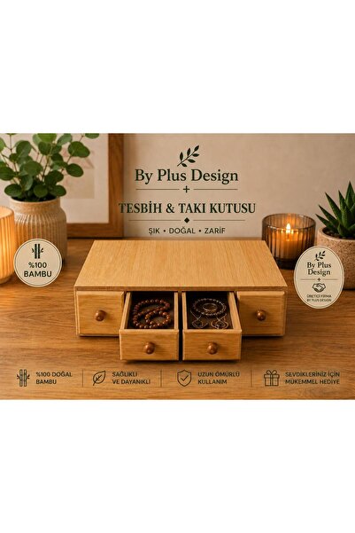 BY Plus Design bambu takı kutusu çok amaçlı kullanım takı tespih kutusu