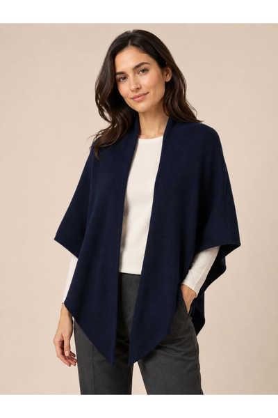 Sebir Moda Single Color Knitwear Triangle Shawl
