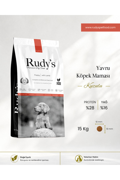 Rudy's Premium Yavru Köpek Maması Kuzulu 15 Kg