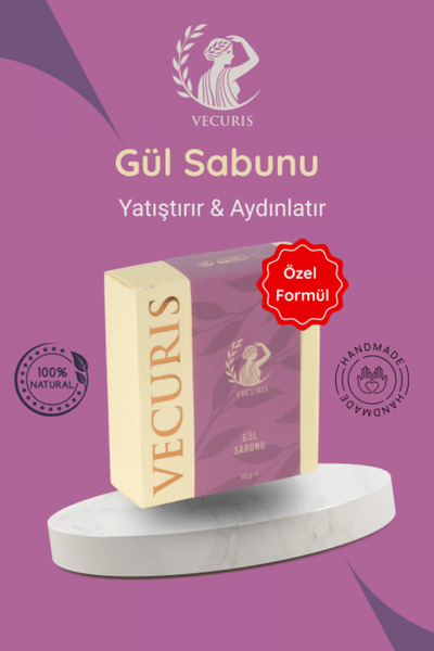 VECURIS Aromatherapy Rose Soap |   Rose Petals and Olive Oil |   Natural Soap