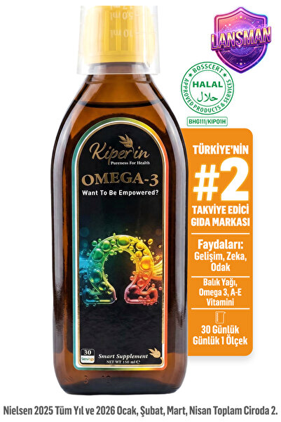 Kiperin Omega 3 Balık Yağı | Her Yaş İçin | 620mg Omega 3, 310mg EPA, 195mg D...