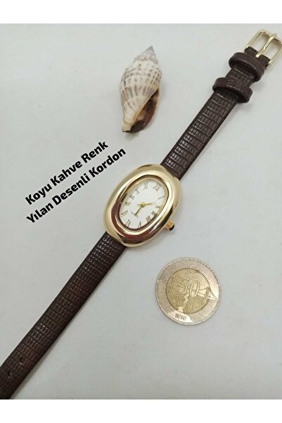 KOMBİNOLOJİ Minimal Tasarım Mihrimah Model _ Gold Renk Kasa _ Kadın Kol Saati...