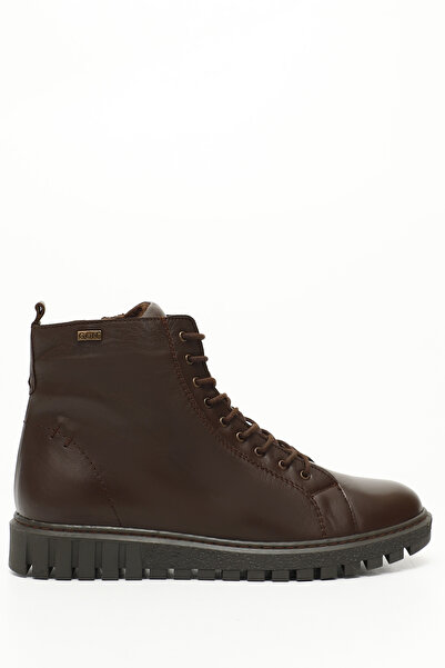 GÖNDERİ(R) Women/Girls Brown Zippered Rubber Sole Genuine Leather Boots