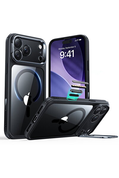 ESR Husa pentru iPhone 17 Pro Max - Classic Hybrid HaloLock Kickstand - Clear...