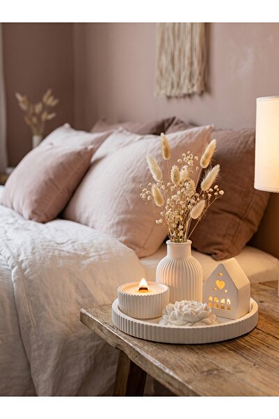 Studio decorative 5-piece set candle striped vase scented stone with flower gift IN the visual
